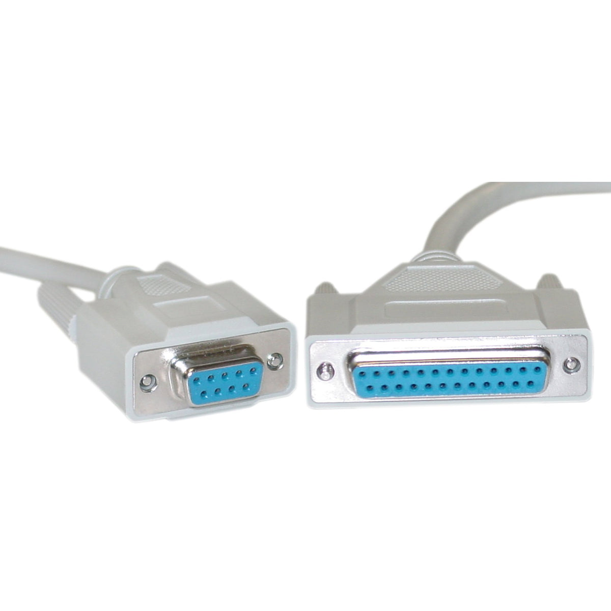 CableWholesale Null Modem Cable DB9F to DB25F 10ft