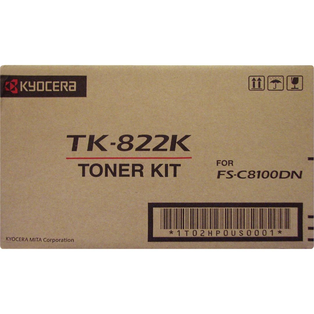 KYOCERA TK-822K Black Toner Cartridge 1T02HP0US0 15,000 Pages