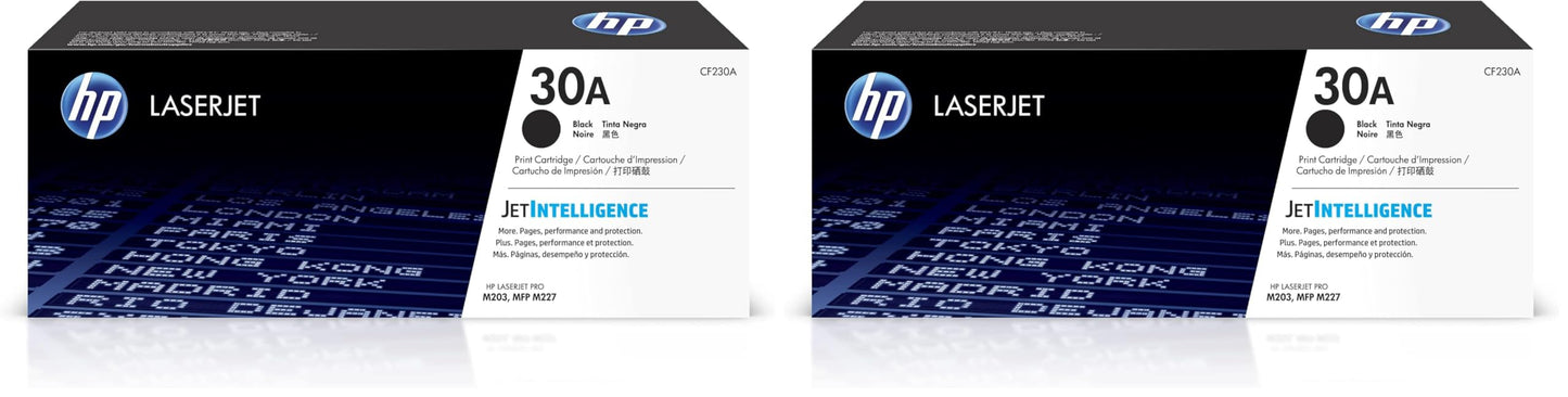 HP 30A Black Toner Cartridge CF230A 2-Pack
