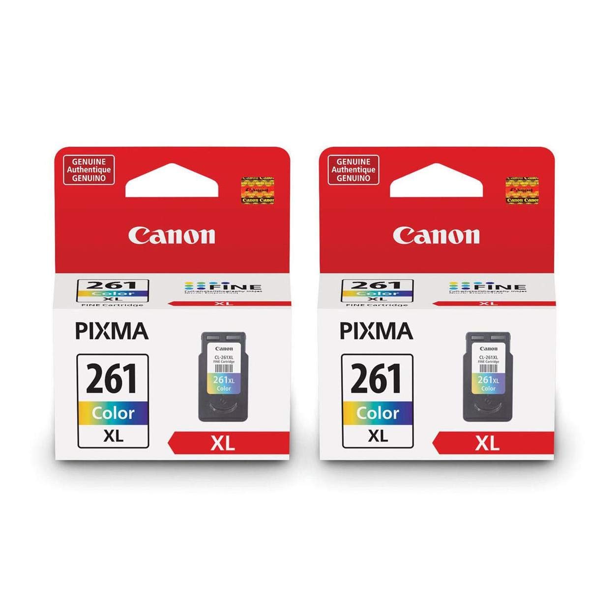 Canon Ink CL-261XL Amr Printer Ink, Extra Large, Multi (Pack of 2)