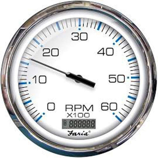 Faria Beede 33863 Chesapeake Tachometer with Hourmeter 5"