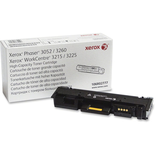 Xerox Genuine Phaser 3260/3052 WorkCentre 3215/3225 Black Hight Capacity Toner Cartridge (3,000 Pages)- 106R02777
