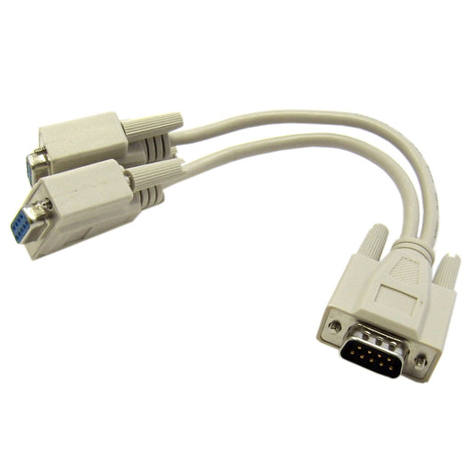 CableWholesale DB9 Serial Y Adapter 8 Inch