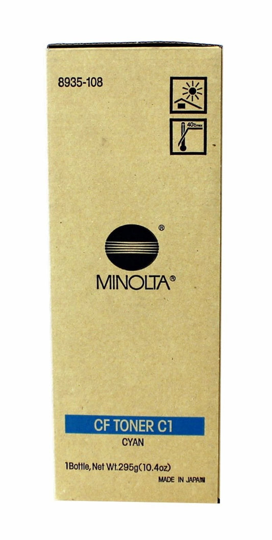 Konica Minolta Genuine Brand Name, OEM 8935108 (8935-108) Cyan Toner Cartridge (C1) (10.7K YLD)
