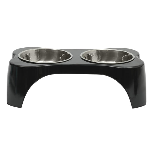 Gibson Home Bow Wow Meow Elevated Pet Bowl Set 13 oz