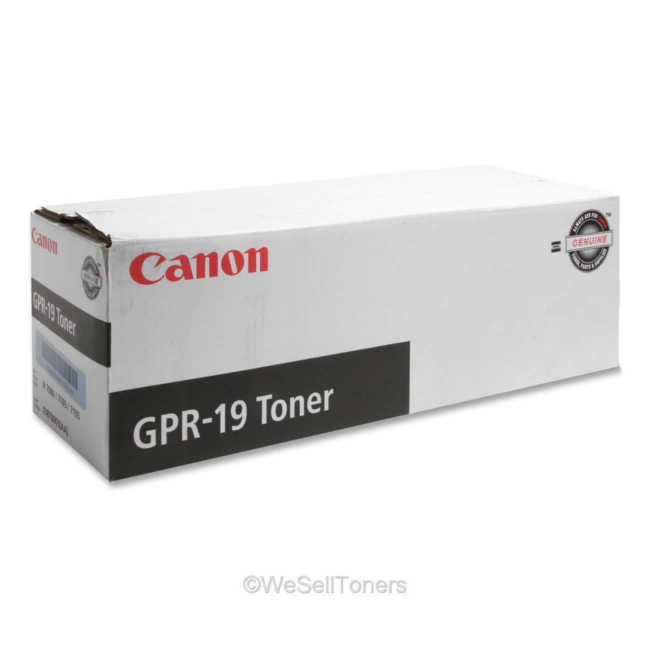 Canon GPR-19 0387B003AA ImageRunner7086 7095 7095P 7105 Laser Toner Cartridge (Black) in Retail Packaging
