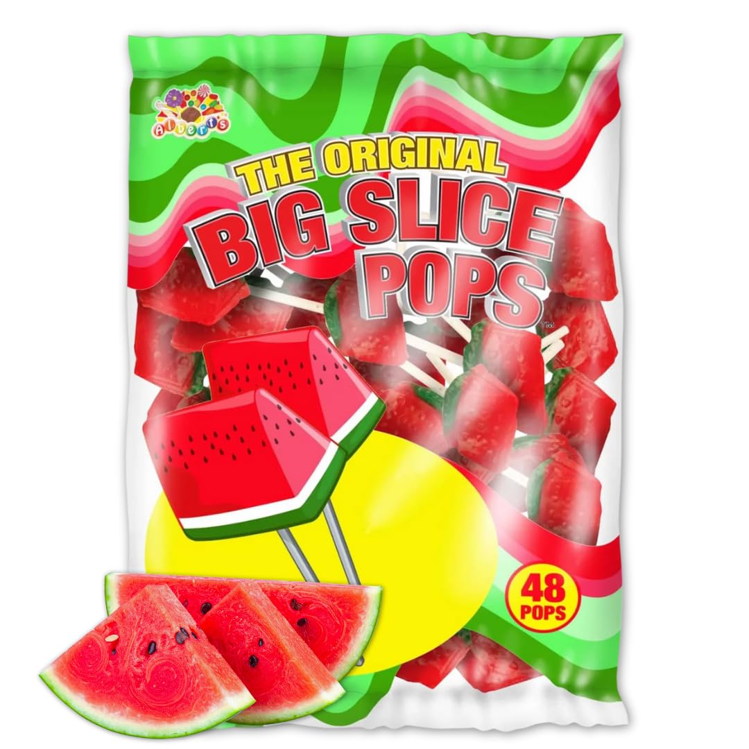 Alberts Big Slice Pops Watermelon 48ct 20oz