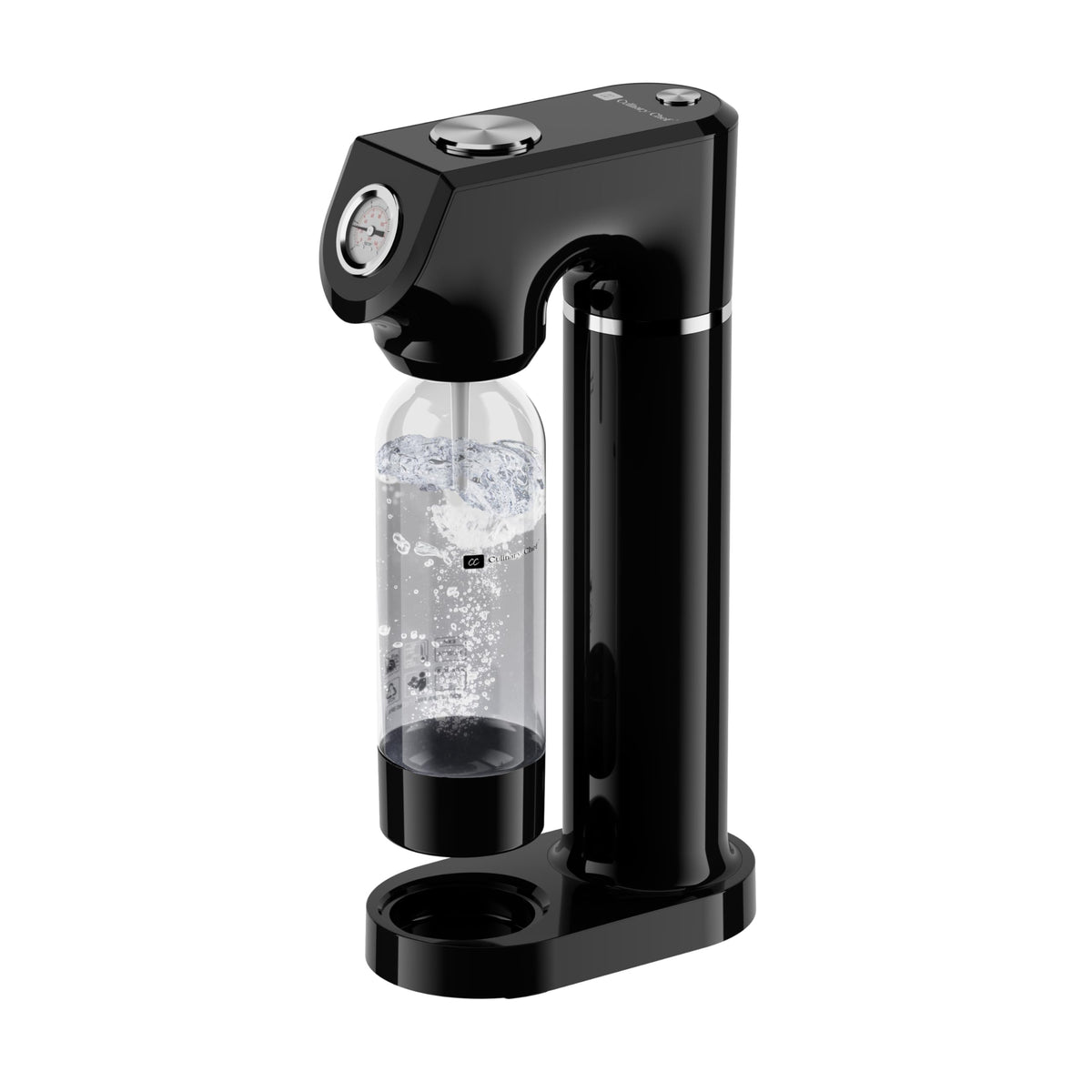 Culinary Chef Sparkling Soda Maker with Bottle, Black