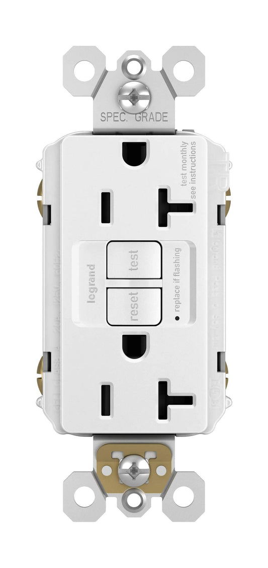Legrand Radiant 20A GFCI Duplex Outlet 2097TRW3PKCC4, 3 Pack