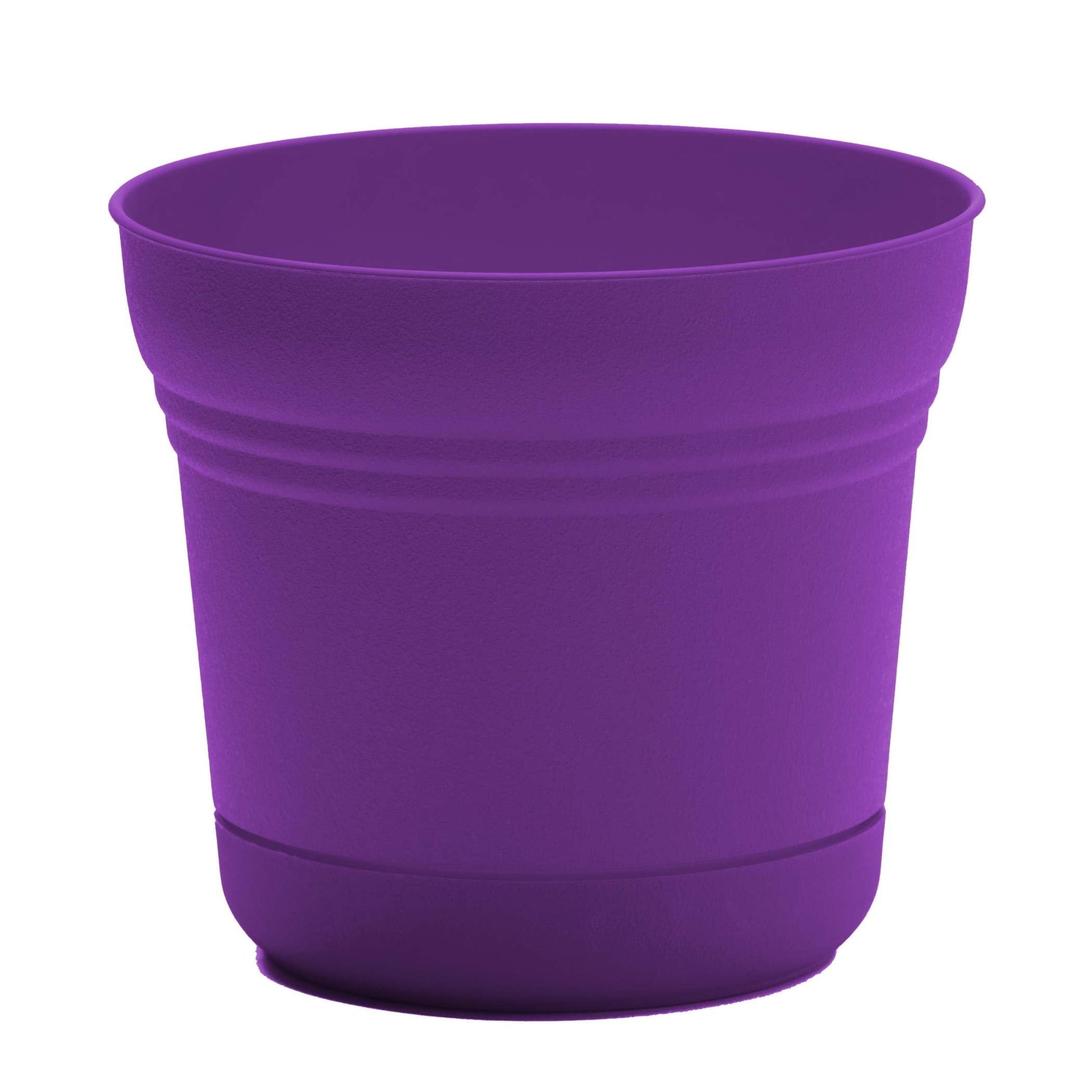 Bloem Saturn 5" Round Plastic Planter Royal Lilac