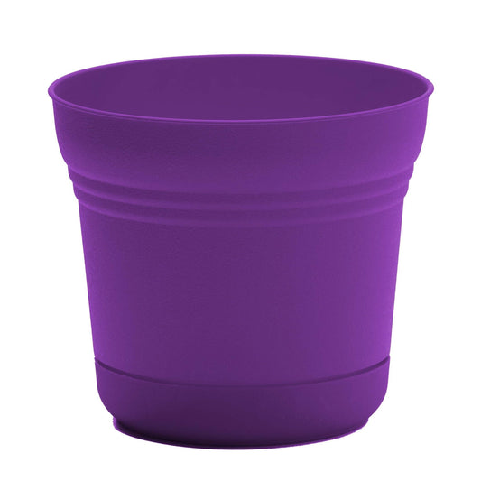 Bloem Saturn 5" Round Plastic Planter Royal Lilac