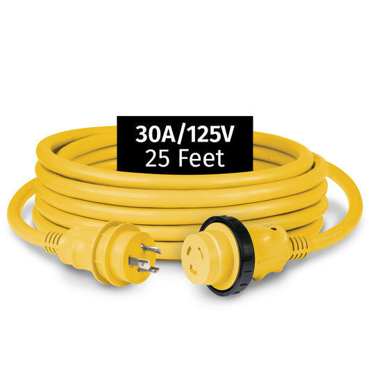 MARINCO 199117 / Marinco 30A 25' Molded Cordset - 125V - Yellow