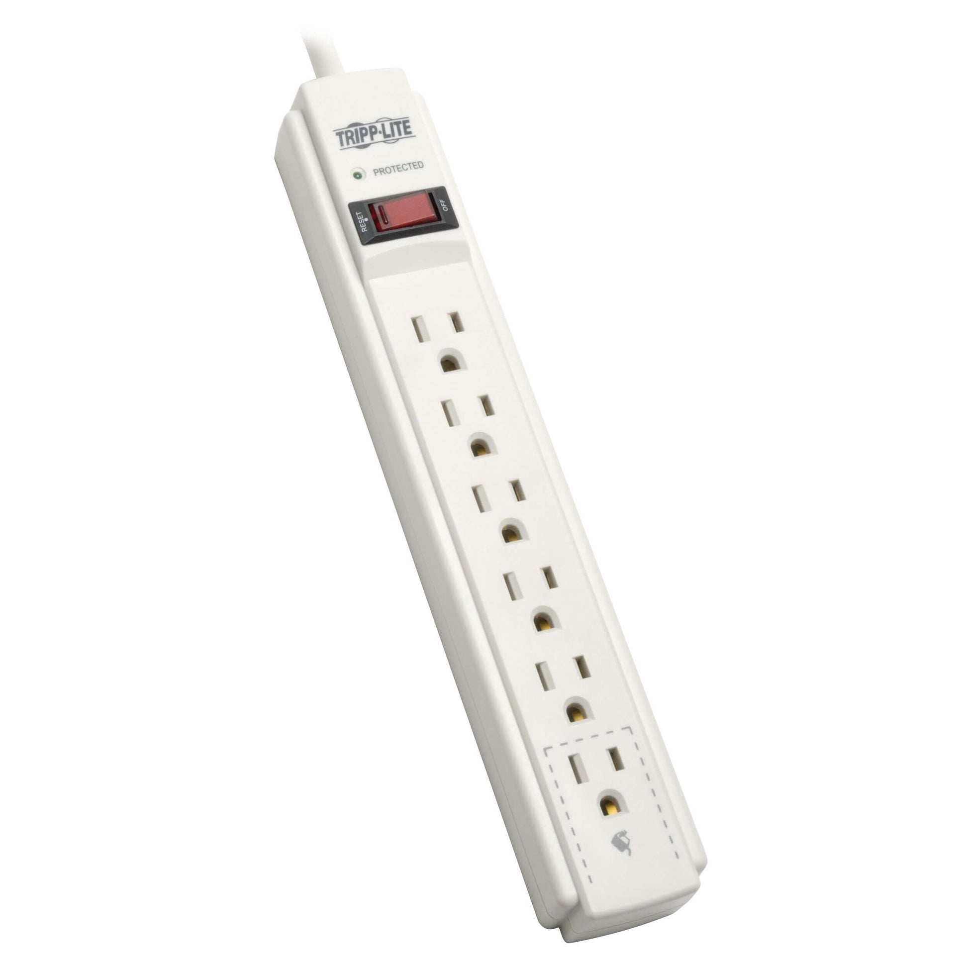 Tripp Lite Protect It Surge Protector/Suppressor 6 Outlets 6' Cord 720 Joules Gray, TLP606, Lot of 1
