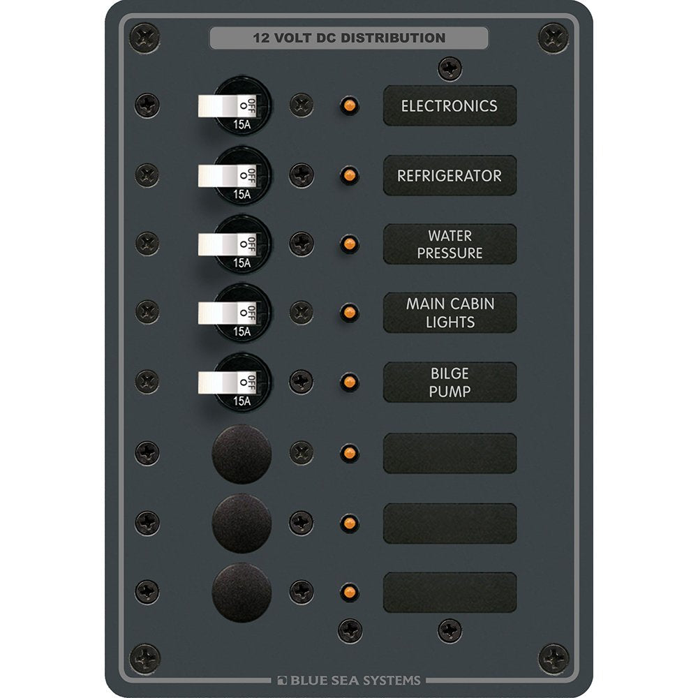 Blue Sea 8023 DC 8 Position Circuit Breaker Panel