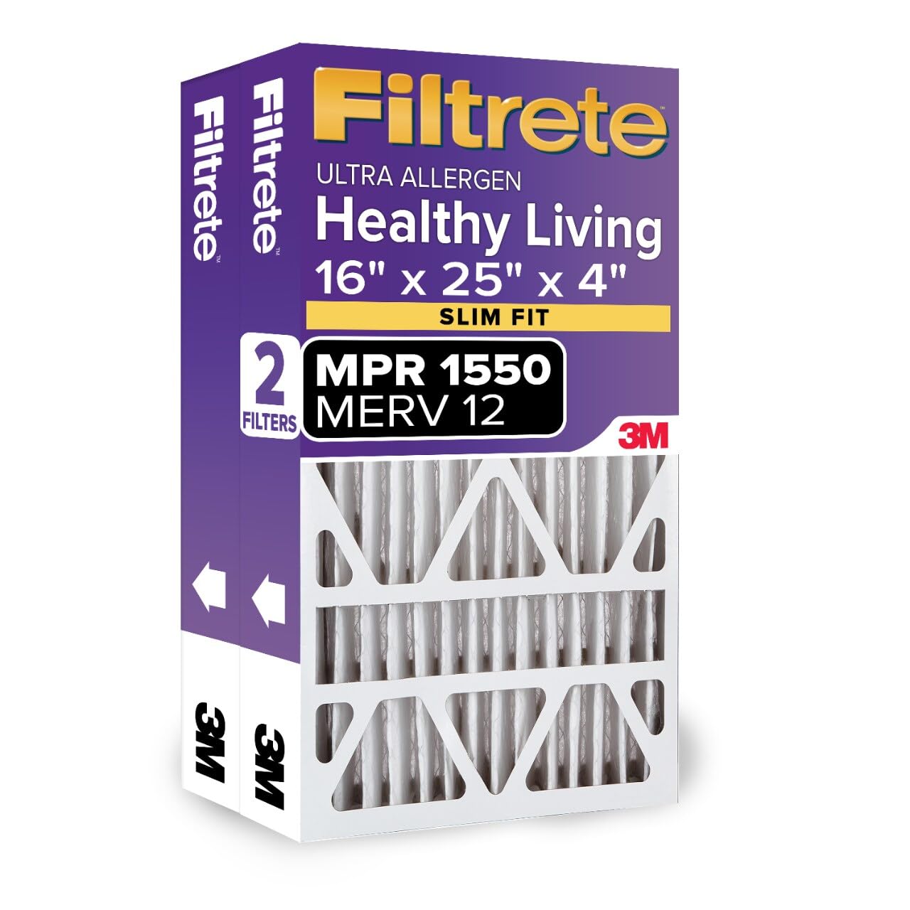 Filtrete 16x25x4 MPR 1550 DP Air Filter 2-Pack