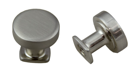 Pride Diameter Flat Top Cabinet Knob Satin Nickel