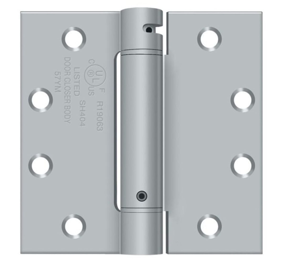 Deltana DSH45U26D 4.5" x 4.5" Spring Hinge, Satin Chrome