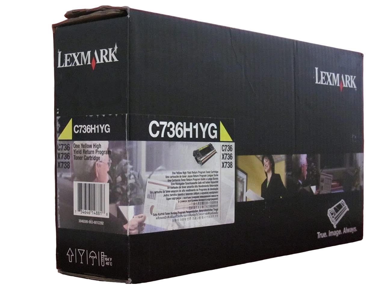 Lexmark C736H1YG High-Yield Toner Cartridge, Yellow - in Retail Packaging