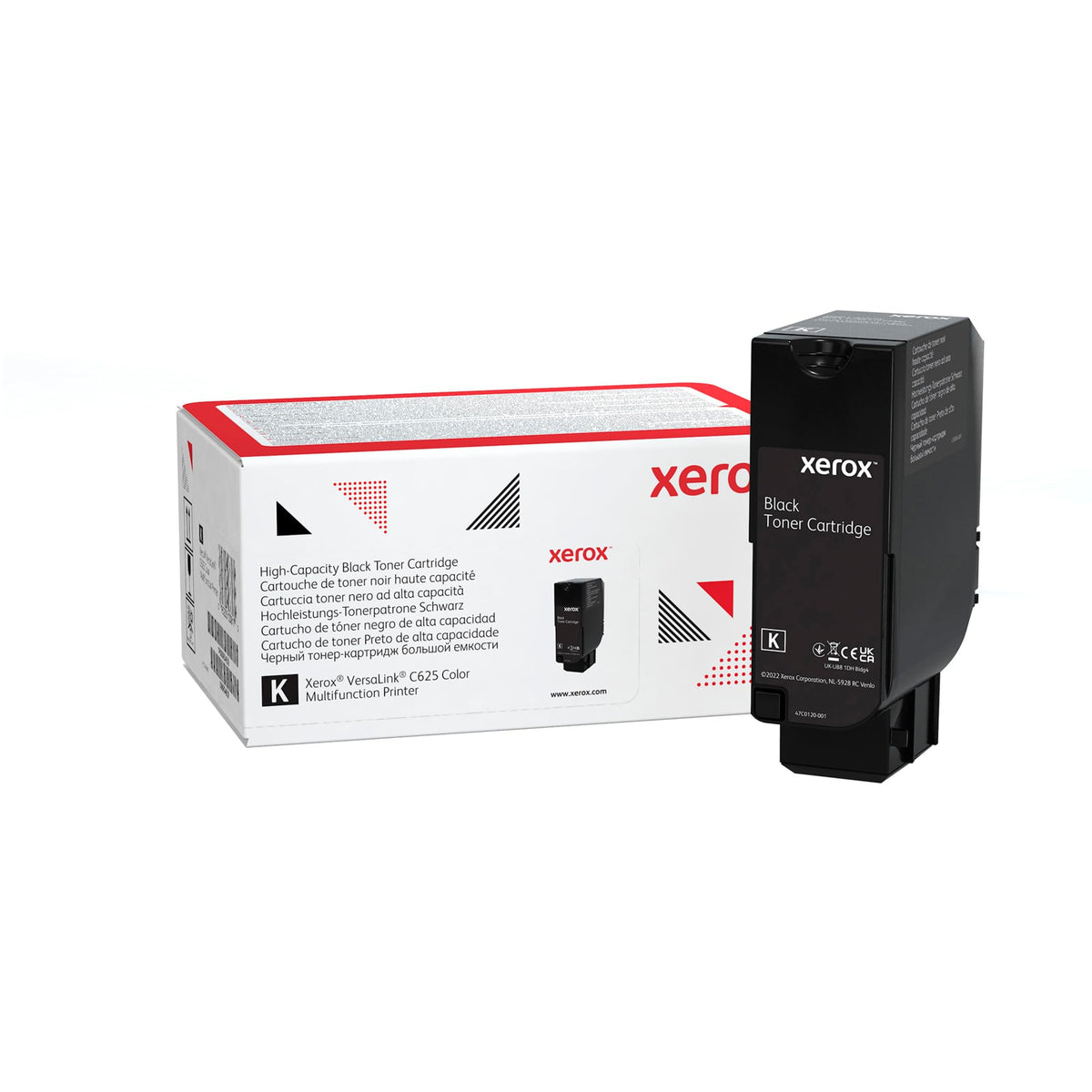 Xerox Genuine VersaLink C625 High Capacity Black Toner Cartridge, 25,000 Page Yield, 006R04636