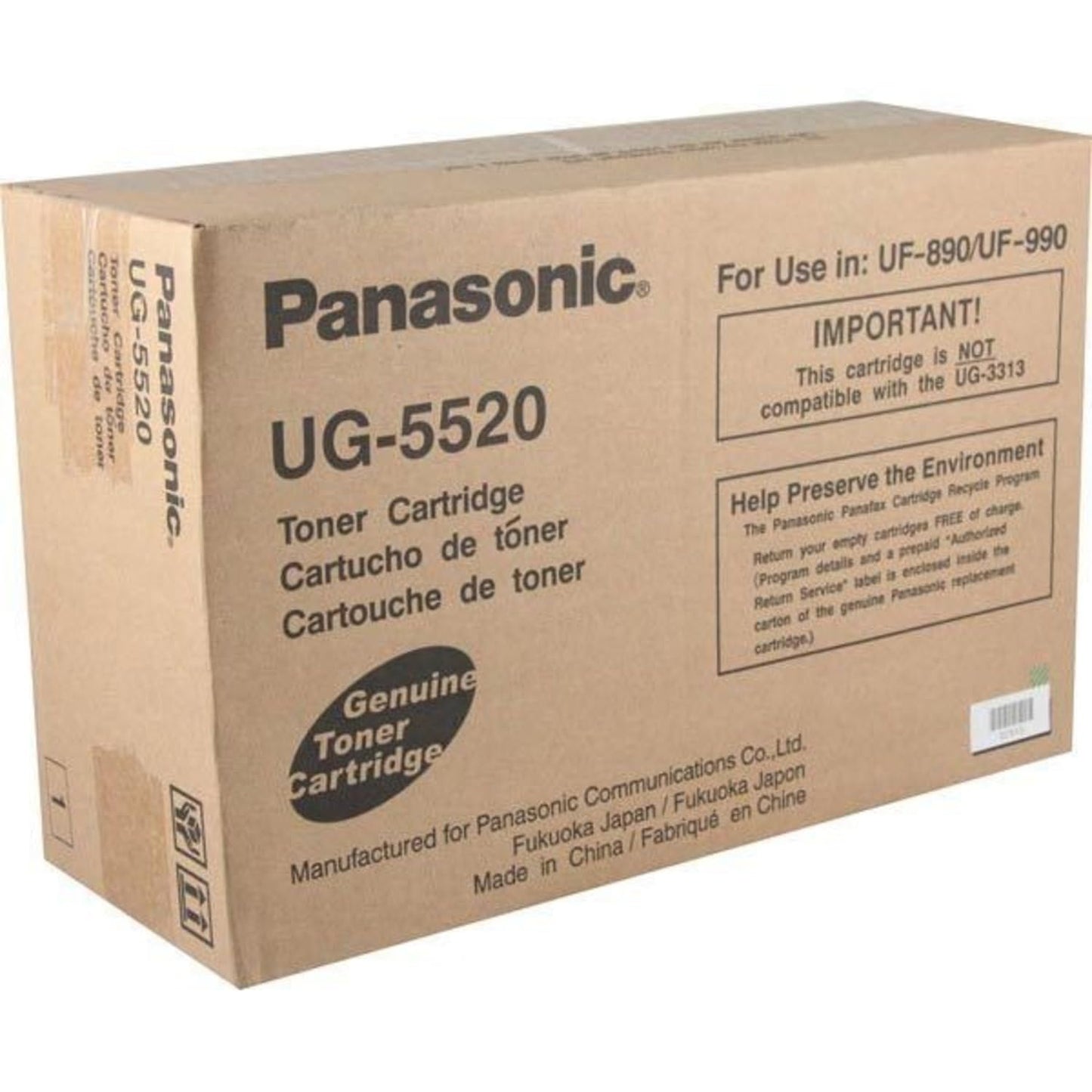 Panasonic UG5520 UG5520 Toner, 12000 Page-Yield, Black