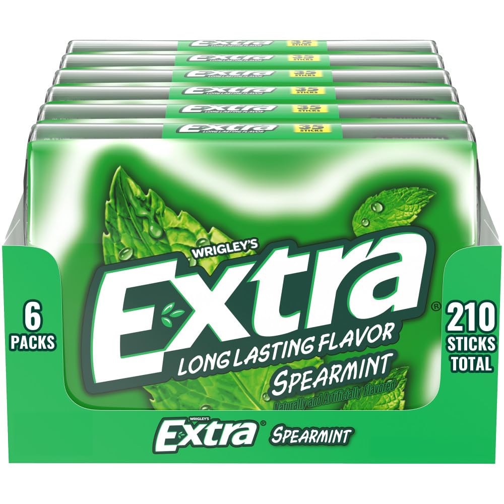 EXTRA Spearmint Sugar Free Gum 35ct Pack of 6