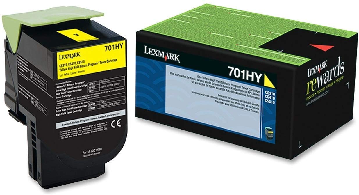 Lexmark 70C1HY0 Yellow High Yield Toner Cartridge 3000 Pages