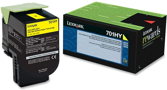 Lexmark 70C1HY0 Yellow High Yield Toner Cartridge 3000 Pages