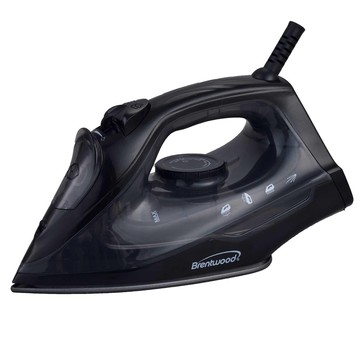 Brentwood 1200W Lightweight Non-Stick Steam Iron with Extra Long 8FT Cord (White)