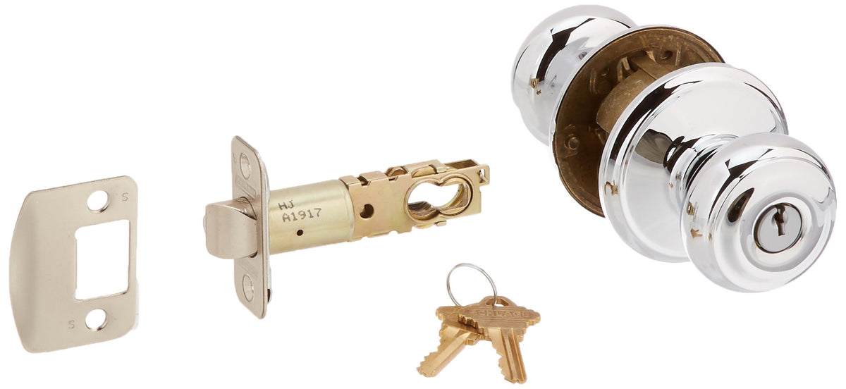 Schlage F51GEO625 Georgian Entrance Lock Polished Chrome