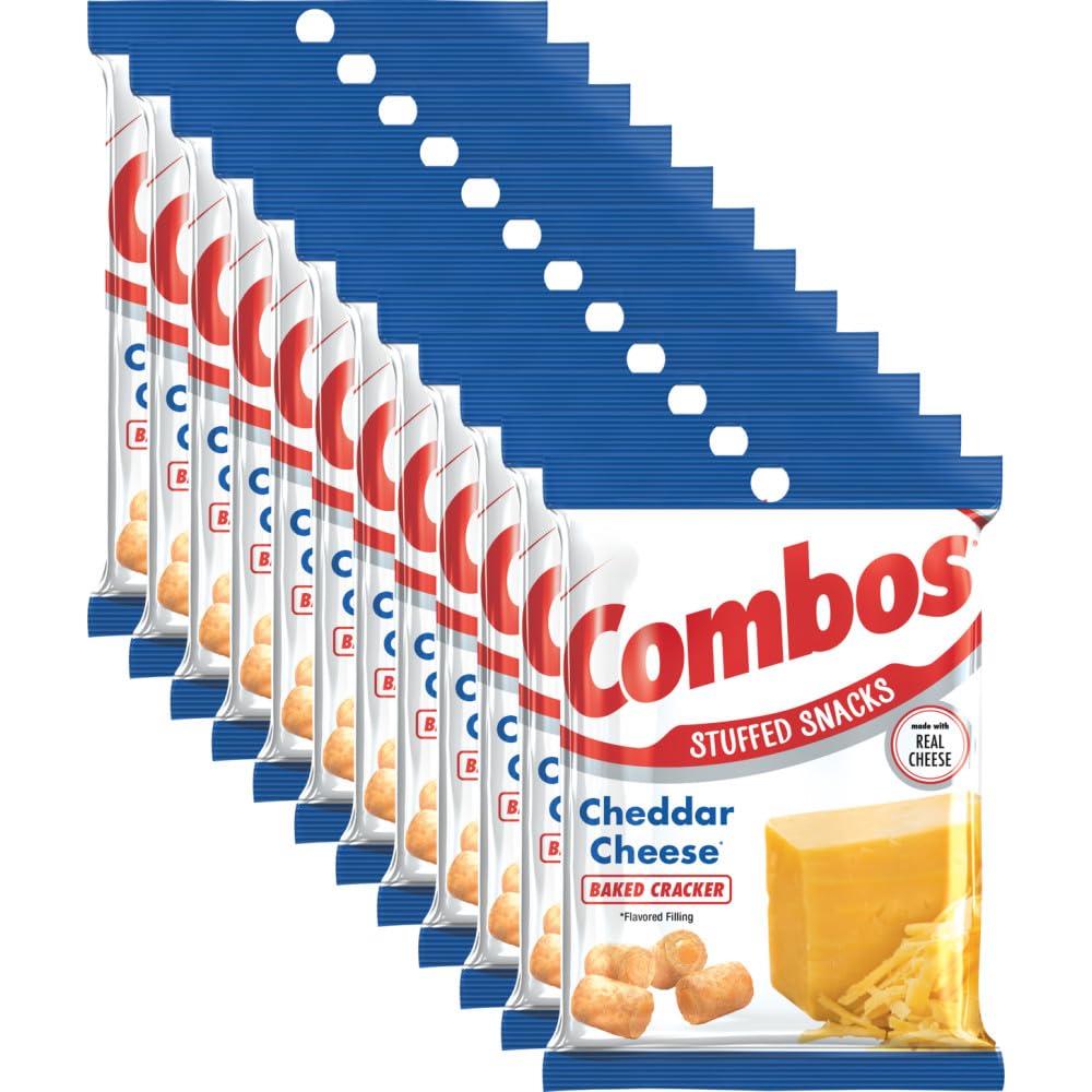 COMBOS Cheddar Cheese & Cracker Snack Packs 6.3oz 12 Pack