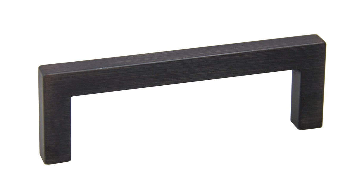 Pride 4-1/4" Modern Square Cabinet Pull, Oil Rubbed Bronze