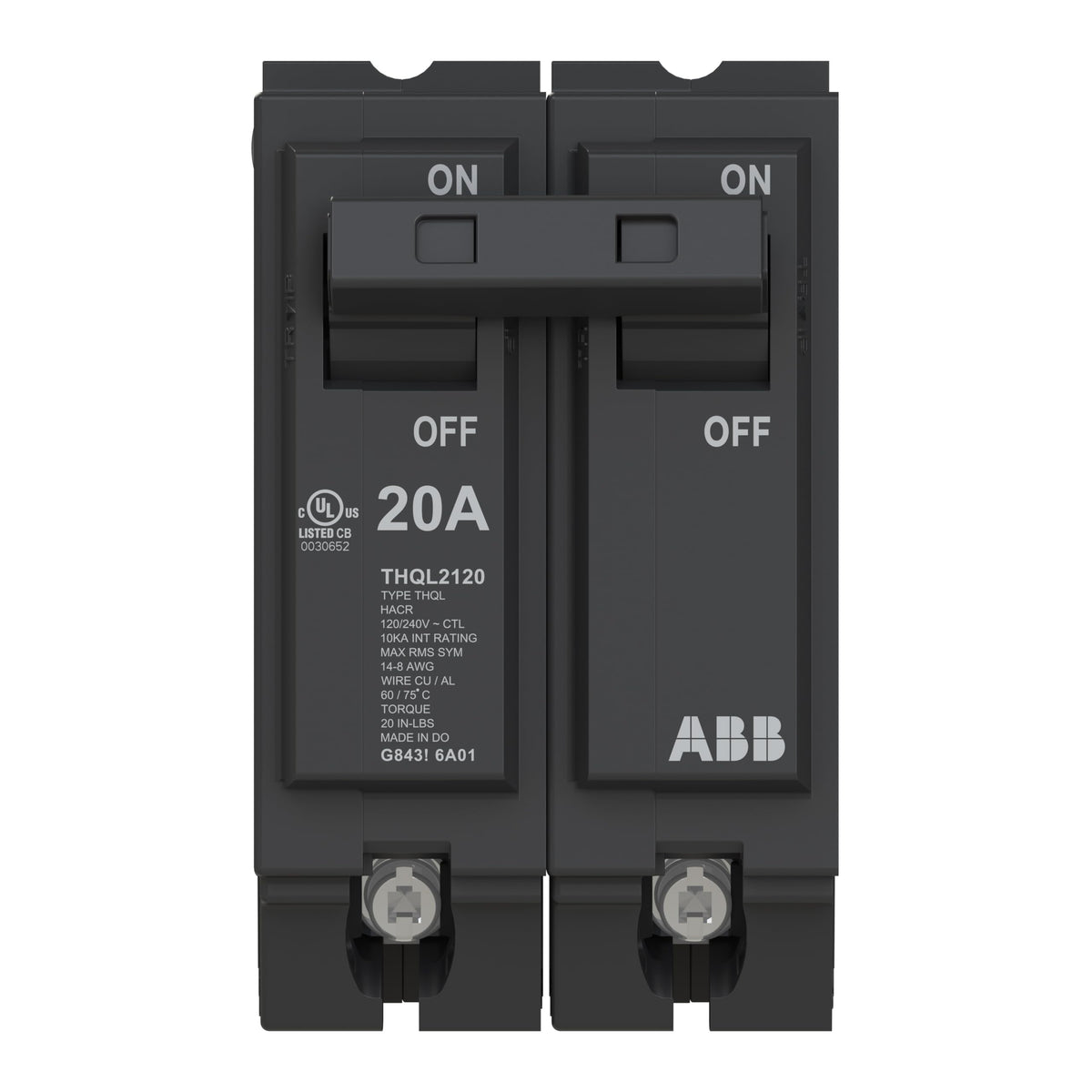 ABB Q-Line THQL2120 20A Double Pole Circuit Breaker