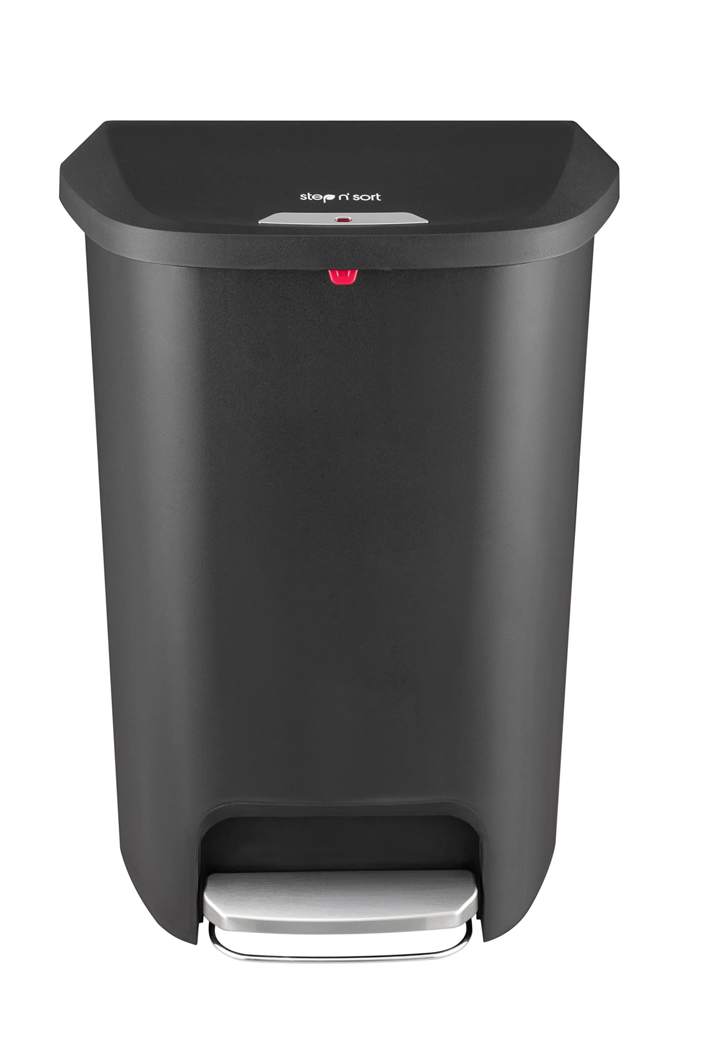 Step N' Sort Tall 50L Plastic Trash Can Black