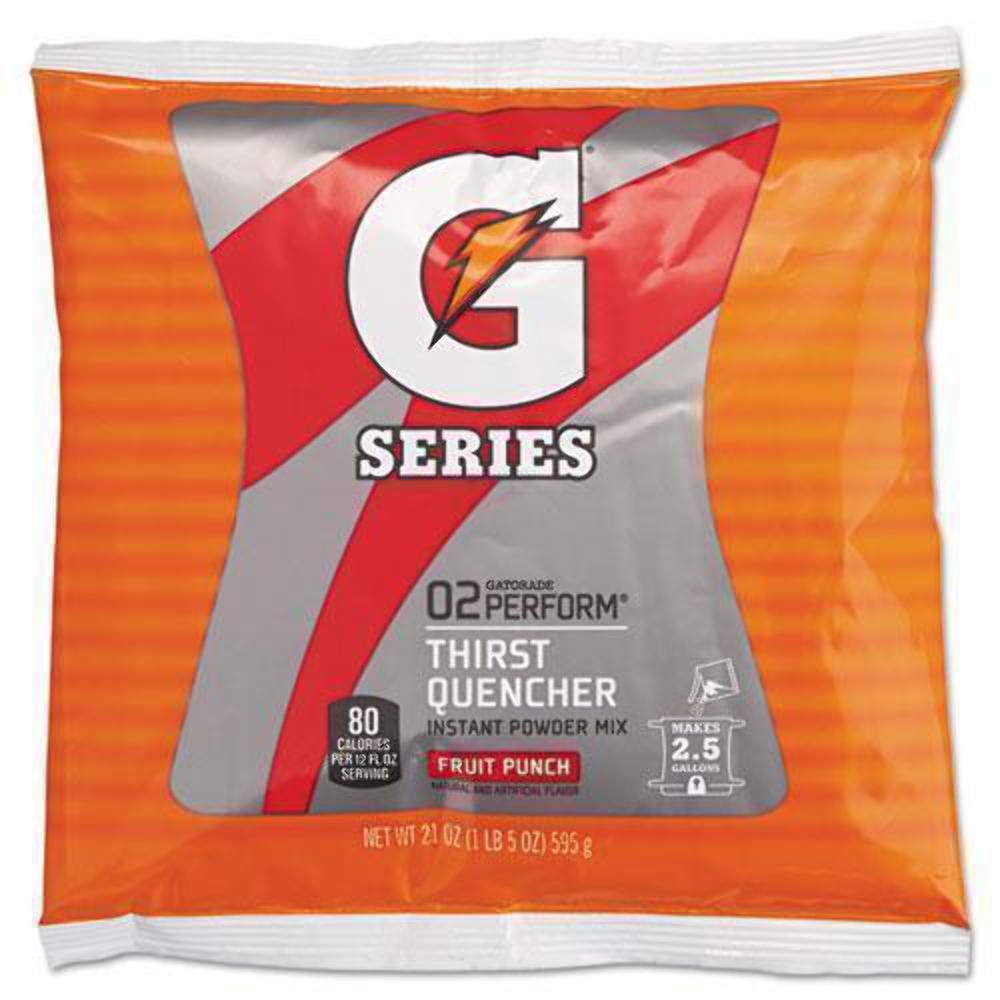 Gatorade 33691 Gatorade Mix Pouches,Makes 2-1/2 Gal, 21 oz, Fruit Punch