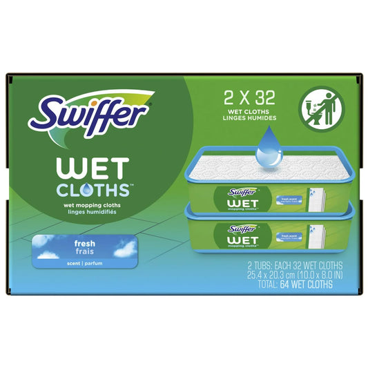 Swiffer Sweeper Wet Mopping Cloths 64 Count
