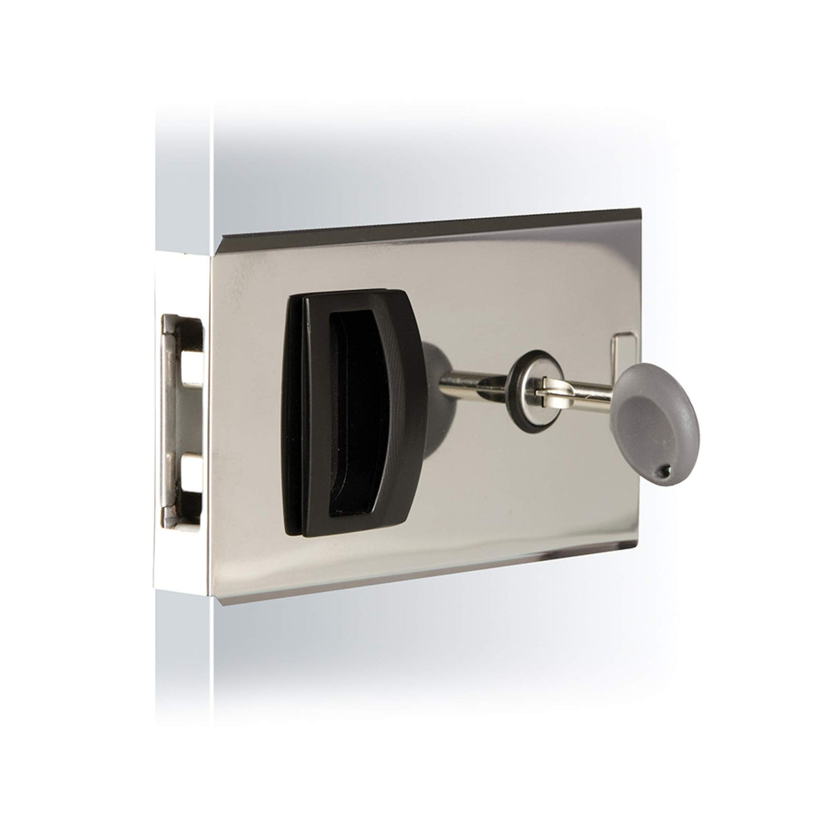 Southco MF-01-110-60 Flush Entry Door Latch, Key Locking, Standard Design, Fits 12.7 (.50 in) Door Thickness, Aluminum, Natural