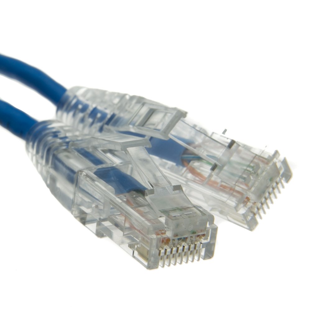 CableWholesale Slim Cat6a Ethernet Cable 5ft Blue