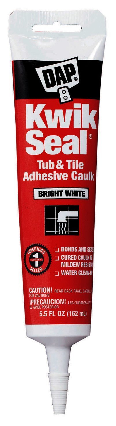 Dap 18001 Pack 5.5 oz. Kwik Seal Kitchen and Bath Adhesive Caulk, White
