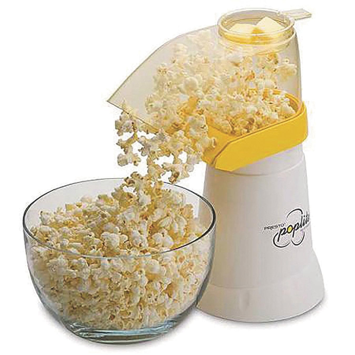 Presto Hot Air Cornpopper Yellow & White