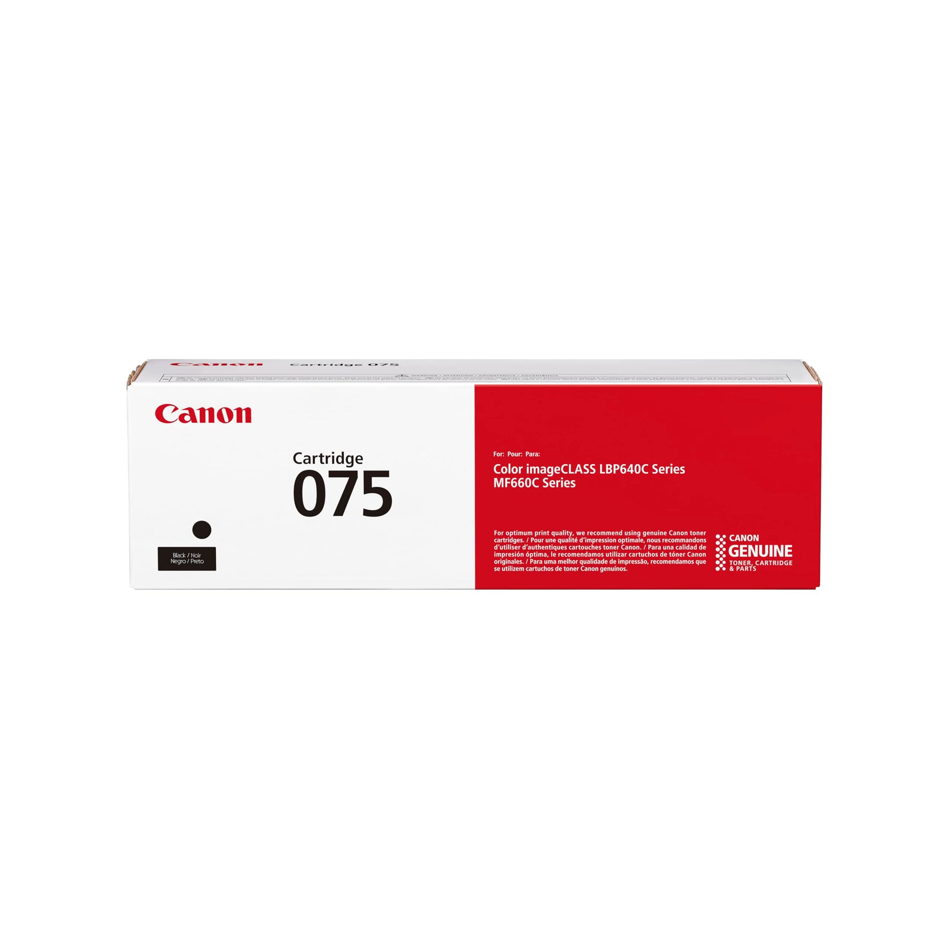 Canon Genuine 075 Black Toner Cartridge Compatible with MF660 Series and LBP640 Series Laser Printers