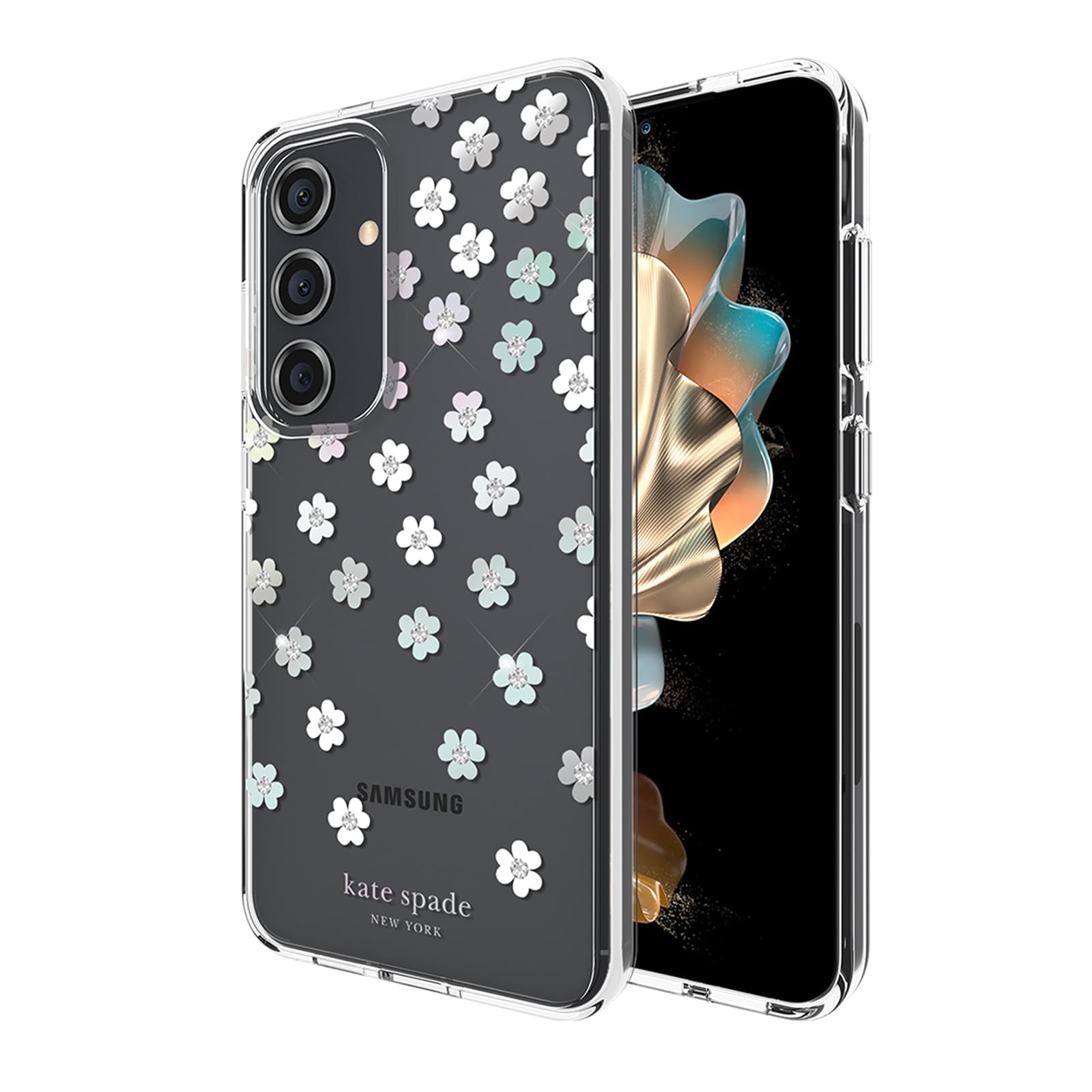 kate spade new york Samsung Galaxy S24 Case, Compatible with Wireless Charging - Scattered Flowers