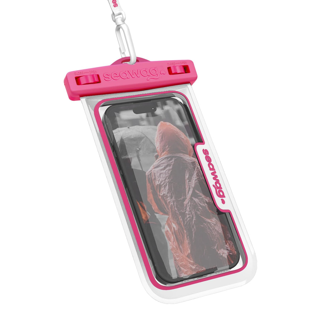 SEAWAG Germ-Free Phone Case Waterproof Case for Smartphone White/Pink