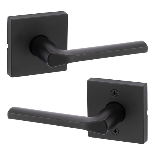 Kwikset Lisbon Passage Door Lever Matte Black