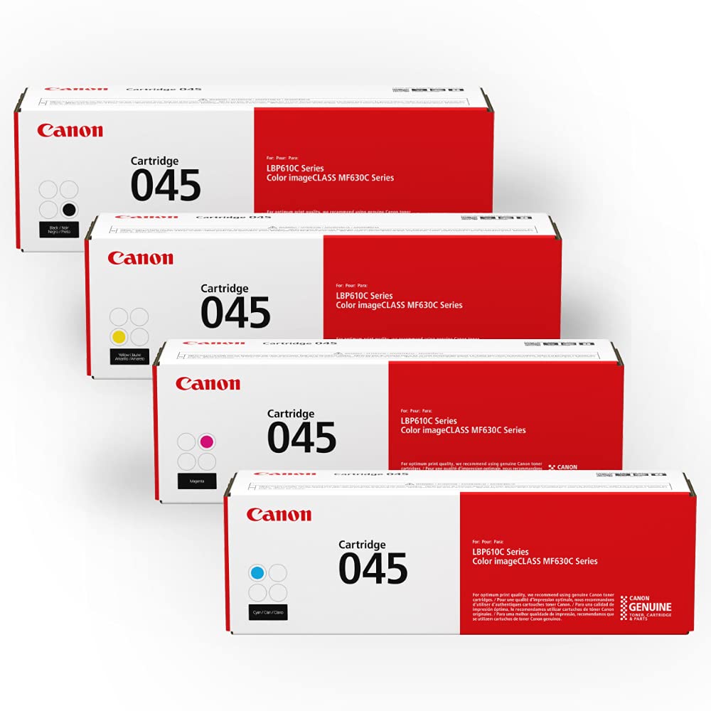 Canon CRG-045 4-Color Complete Toner Cartridge Set
