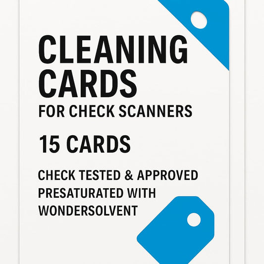 KICTeam - Waffletechnology® Cleaning Cards for Digital Check Scanners (15 Cards) - Digital Check Tested & Approved - Presaturated with WonderSolvent