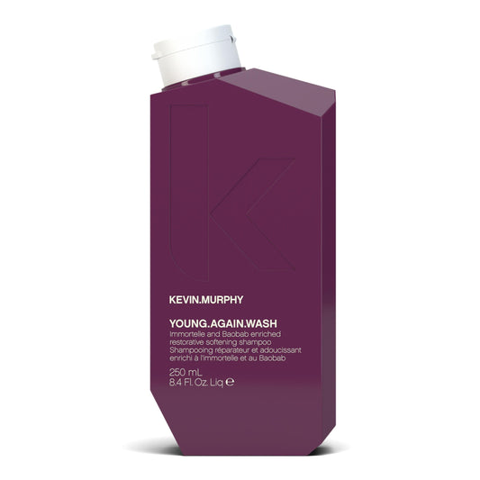 KEVIN.MURPHY YOUNG.AGAIN.WASH - Moisturising Shampoo - For Dry, Damaged & Brittle Hair - Hair Repair & Hydration - Amino Acids & Lotus Flower Extract - Sulphate & Paraben Free - 1 L / 33.8 fl oz