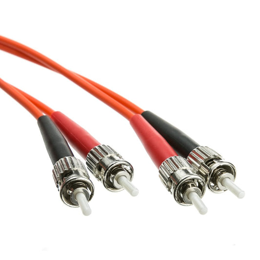CableWholesale ST to ST OM1 Duplex Fiber Patch Cord 3m