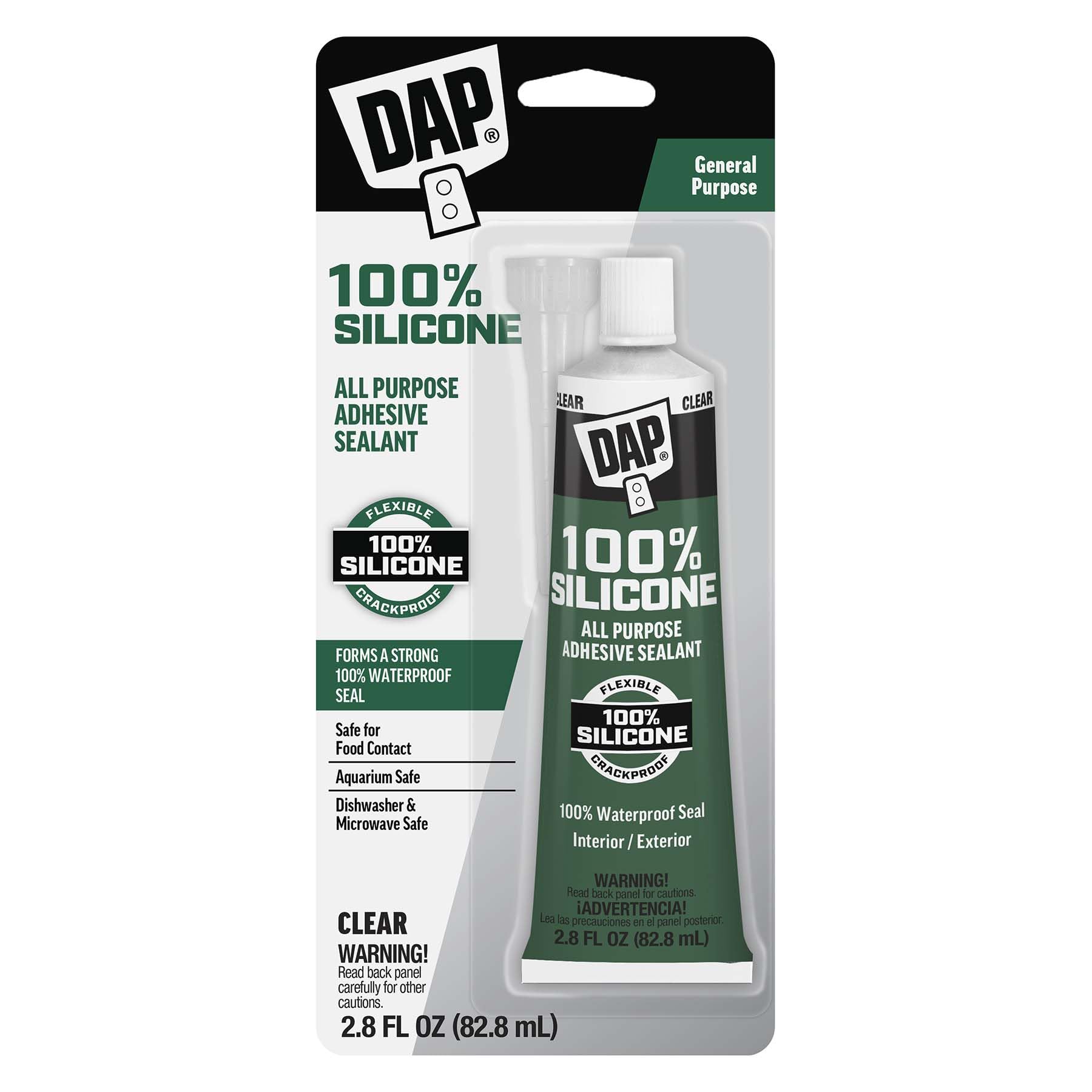 DAP All Purpose Silicone Adhesive Sealant 2.8 oz (7079800755)