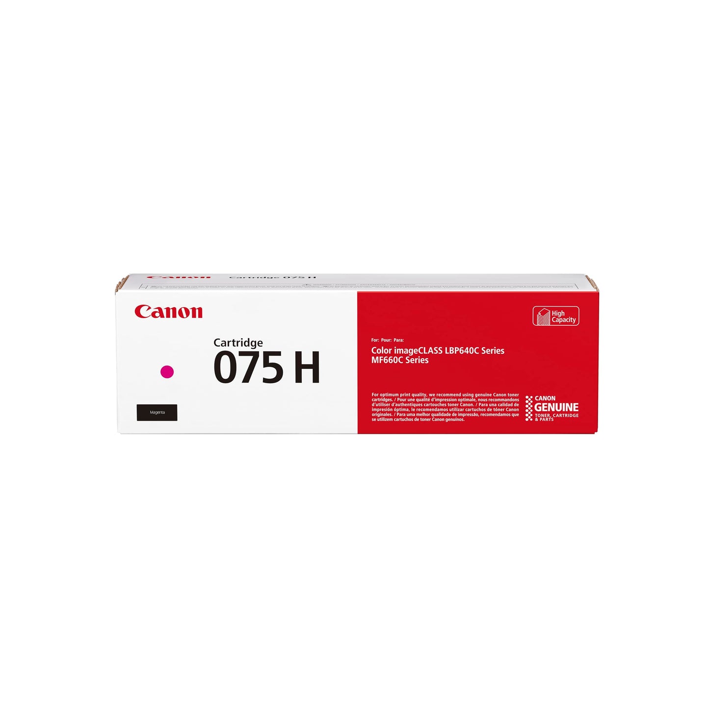 Canon Genuine 075 Magenta High Capacity Toner Cartridge Compatible with MF660 Series and LBP640 Series Laser Printers