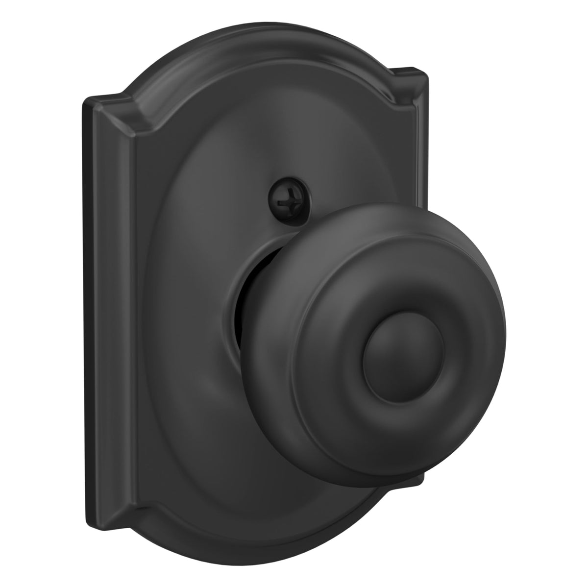 Schlage GEO Knob Camelot Trim F170 GEO 622 CAM Matte Black